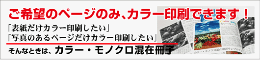 カラー・モノクロ混在冊子お見積りいたします