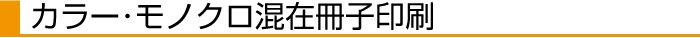 カラー・モノクロ混在冊子印刷