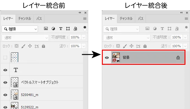 統合前と統合後の比較