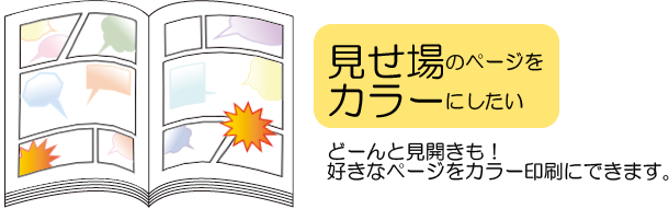 見せ場をカラー印刷