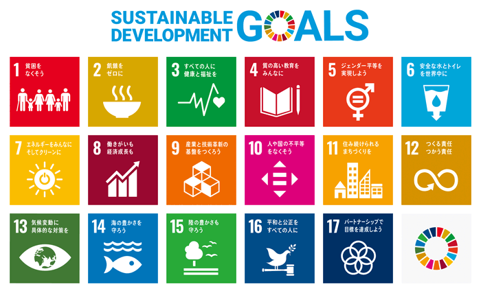 ２．SDGsの17項目全てに繋がる、人にも環境にもやさしい用紙です。